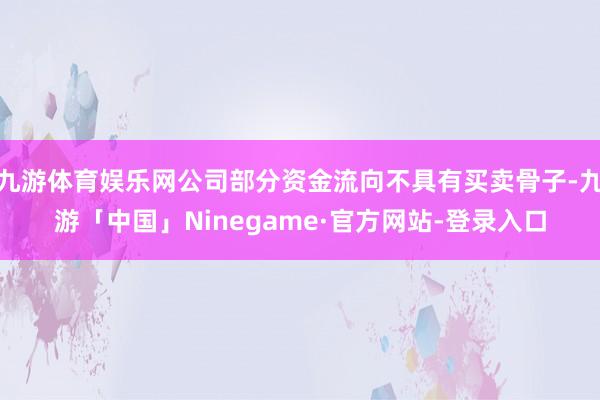 九游体育娱乐网公司部分资金流向不具有买卖骨子-九游「中国」Ninegame·官方网站-登录入口