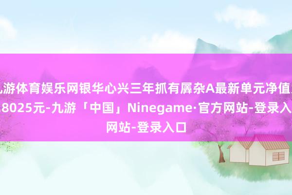 九游体育娱乐网银华心兴三年抓有羼杂A最新单元净值为0.8025元-九游「中国」Ninegame·官方网站-登录入口