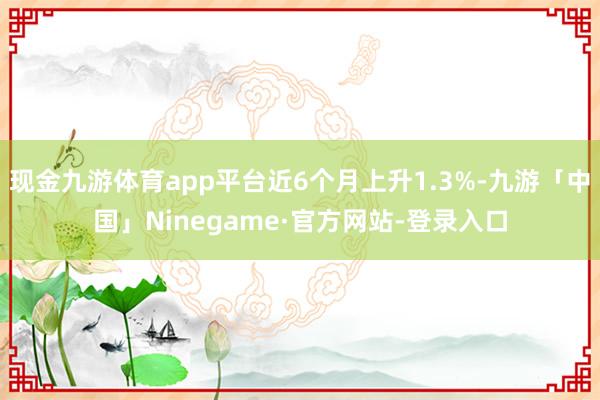 现金九游体育app平台近6个月上升1.3%-九游「中国」Ninegame·官方网站-登录入口